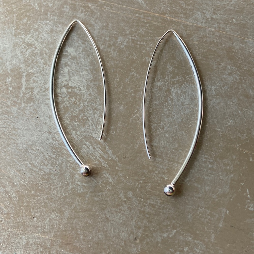 Silpada “Spheres on Wires” drop sterling silver earrings